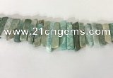 CTD3735 Top drilled 8*20mm - 10*50mm sticks amazonite gemstone beads