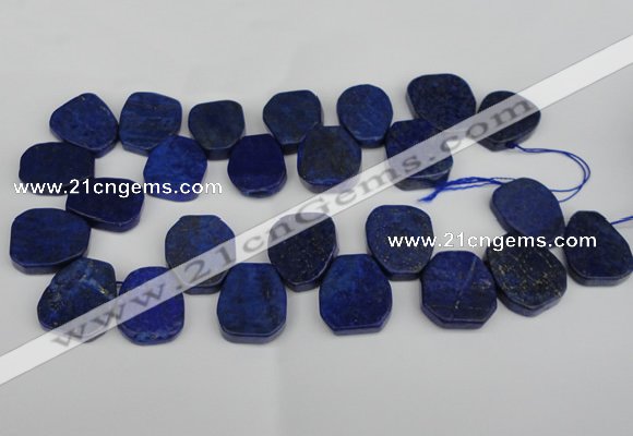 CTD380 Top drilled 18*25mm - 22*30mm freeform lapis lzuli beads