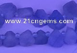 CTD3851 Top drilled 8*10mm - 10*12mm freeform aquamarine beads