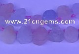 CTD3853 Top drilled 8*10mm - 10*12mm freeform morganite beads