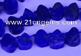 CTD3862 Top drilled 8*10mm - 10*12mm freeform lapis lazuli beads