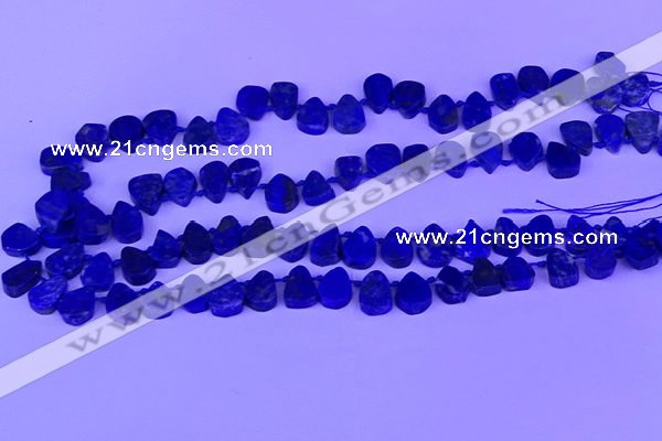 CTD3862 Top drilled 8*10mm - 10*12mm freeform lapis lazuli beads