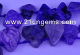 CTD3871 Top drilled 8*8mm - 12*13mm freeform charoite beads