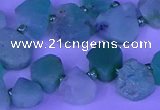 CTD3874 Top drilled 8*10mm - 12*14mm freeform Australia chrysoprase beads