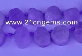 CTD3886 Top drilled 8*10mm - 10*14mm freeform kunzite beads