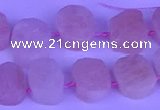 CTD3891 Top drilled 12*16mm - 13*17mm freeform morganite beads