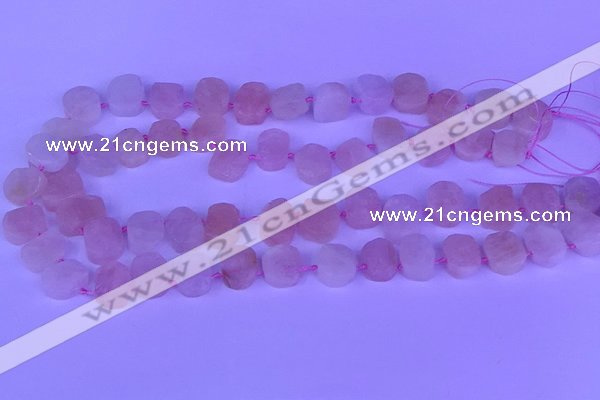CTD3891 Top drilled 12*16mm - 13*17mm freeform morganite beads