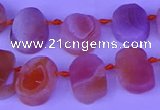 CTD3893 Top drilled 12*16mm - 13*18mm freeform red Botswana agate beads