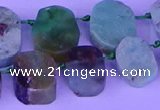 CTD3895 Top drilled 12*16mm - 13*18mm freeform Australia chrysoprase beads