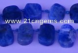 CTD3897 Top drilled 10*14mm - 13*18mm freeform apatite beads