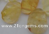 CTD391 Top drilled 20*25mm - 22*30mm freeform citrine beads