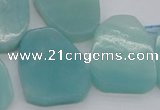 CTD392 Top drilled 20*25mm - 22*28mm freeform amazonite beads