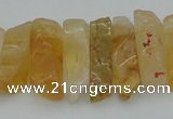 CTD393 Top drilled 6*15mm - 10*35mm wand citrine gemstone beads