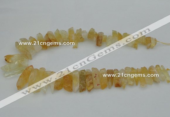 CTD393 Top drilled 6*15mm - 10*35mm wand citrine gemstone beads