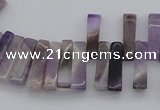 CTD400 Top drilled 4*15mm - 6*20mm sticks amethyst gemstone beads