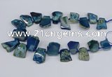 CTD4014 Top drilled 18*25mm - 25*35mm freeform agate beads