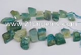 CTD4015 Top drilled 18*25mm - 25*35mm freeform agate beads