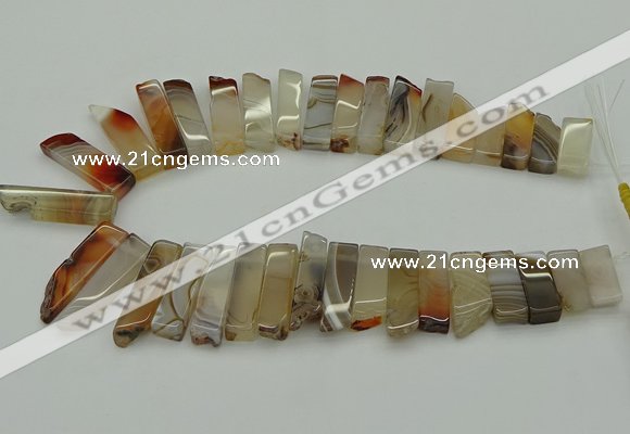 CTD408 Top drilled 10*28mm - 10*50mm sticks agate gemstone beads