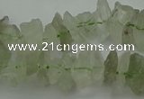 CTD410 Top drilled 4*8mm - 6*15mm nuggets green quartz beads