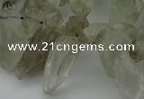 CTD415 Top drilled 8*25mm - 12*40mm nuggets green quartz beads