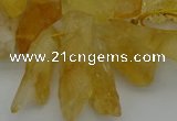 CTD417 Top drilled 10*20mm - 15*35mm nuggets citrine gemstone beads