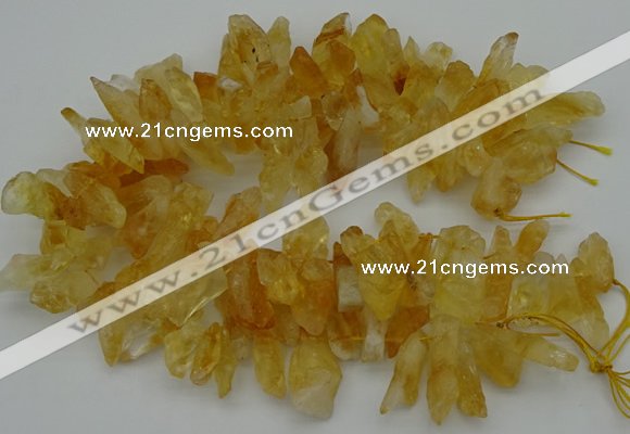 CTD417 Top drilled 10*20mm - 15*35mm nuggets citrine gemstone beads