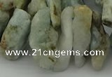 CTD421 Top drilled 10*20mm - 18*35mm nuggets aquamarine beads