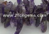 CTD424 Top drilled 4*8mm - 6*15mm nuggets amethyst beads