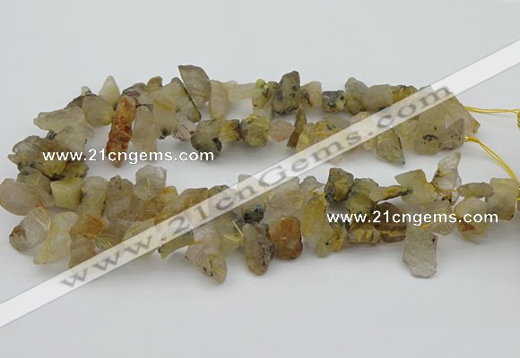 CTD428 Top drilled 8*12mm - 13*18mm nuggets golden rutilated quartz beads