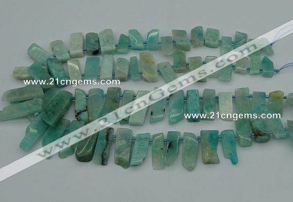 CTD445 Top drilled 8*20mm - 10*35mm sticks amazonite beads