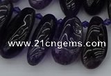 CTD448 Top drilled 10*20mm - 15*30mm freeform amethyst beads