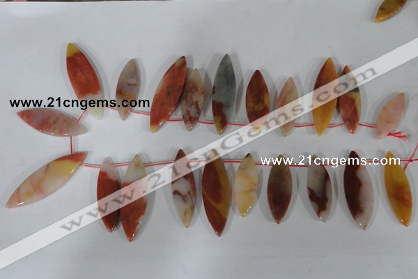 CTD45 Top drilled 12*25mm – 16*50mm marquise agate gemstone beads