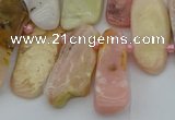 CTD450 Top drilled 10*15mm - 12*40mm freeform pin opal gemstone beads