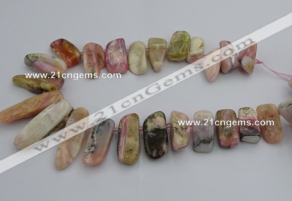 CTD451 15.5 inches 15*25mm - 15*48mm freeform pin opal gemstone beads