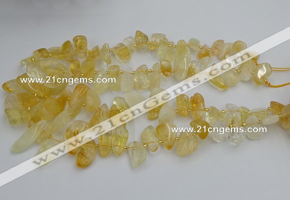 CTD452 15.5 inches 10*14mm - 15*30mm freeform citrine beads