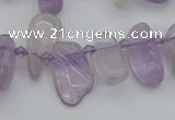 CTD478 Top drilled 10*15mm - 15*35mm freeform amethyst beads