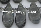 CTD495 Top drilled 10*22mm - 15*45mm freeform labradorite beads