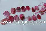 CTD500 Top drilled 20*30mm - 30*40mm freeform agate beads