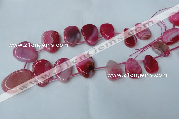 CTD500 Top drilled 20*30mm - 30*40mm freeform agate beads