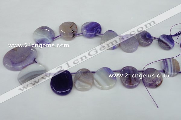 CTD501 Top drilled 20*30mm - 30*40mm freeform agate beads