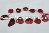 CTD506 Top drilled 25*30mm - 35*40mm freeform agate beads