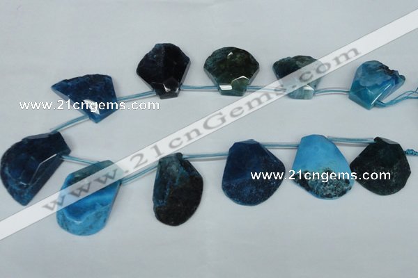 CTD509 Top drilled 25*30mm - 35*40mm freeform agate beads