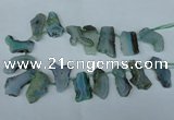 CTD515 Top drilled 15*25mm - 25*35mm freeform agate beads