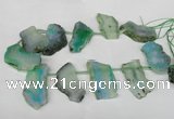 CTD516 Top drilled 20*35mm - 35*48mm freeform agate beads