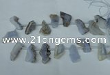 CTD519 Top drilled 15*25mm - 25*38mm freeform agate beads