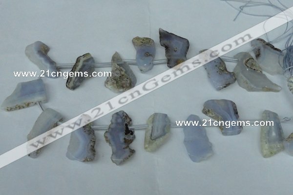 CTD519 Top drilled 15*25mm - 25*38mm freeform agate beads