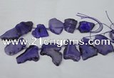 CTD520 Top drilled 20*30mm - 30*45mm freeform agate beads