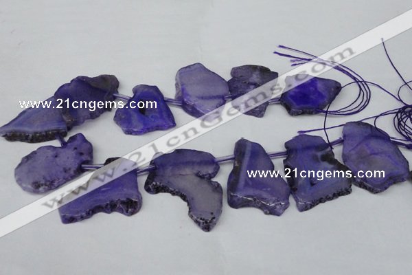 CTD520 Top drilled 20*30mm - 30*45mm freeform agate beads