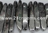 CTD529 Top drilled 10*25mm - 10*60mm wand plated agate beads