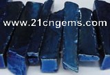 CTD538 Top drilled 10*30mm - 10*65mm wand plated agate beads